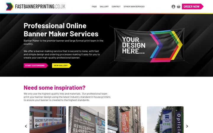 Zrzut ekranu fastbannerprinting.co.uk