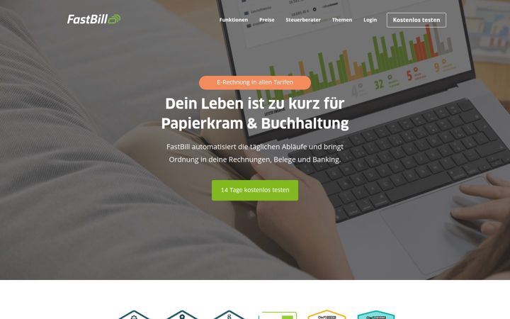 Screenshot of fastbill.com