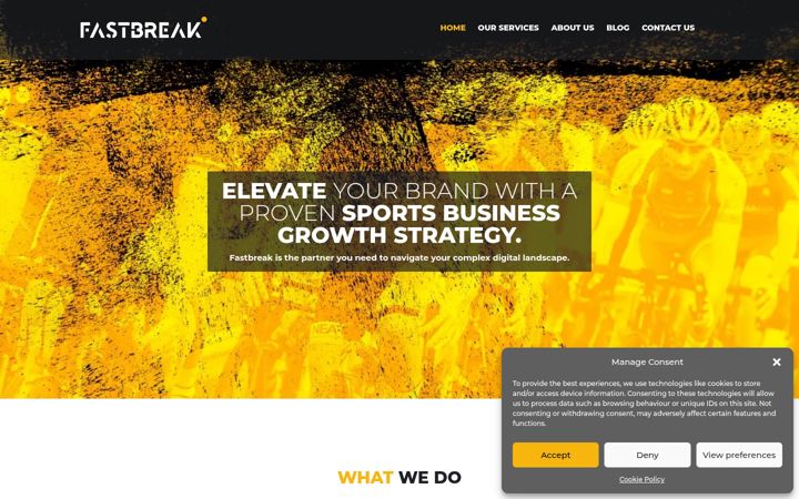 Screenshot of fastbreakstrategy.com