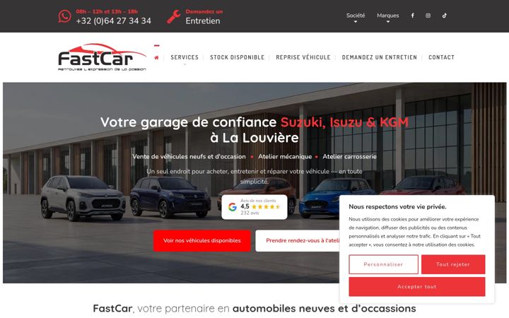 Ekrano kopija fastcar-lalouviere.be