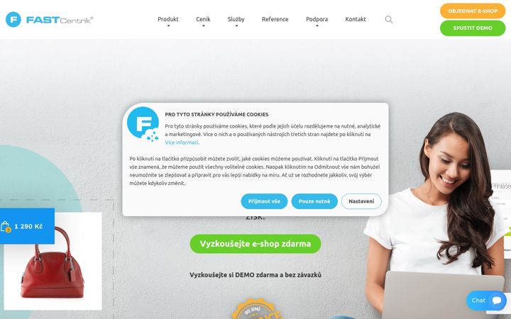 Screenshot van fastcentrik.cz