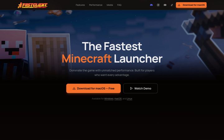 Screenshot of fastclient.net