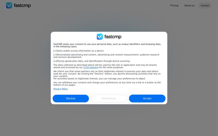 Ekrano kopija fastcmp.com