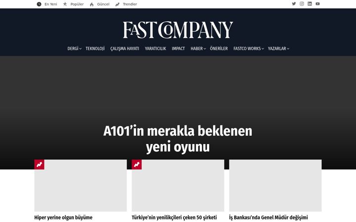 Captură de ecran a fastcompany.com.tr
