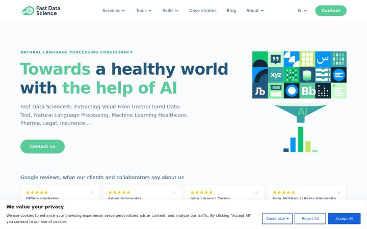Screenshot of fastdatascience.com