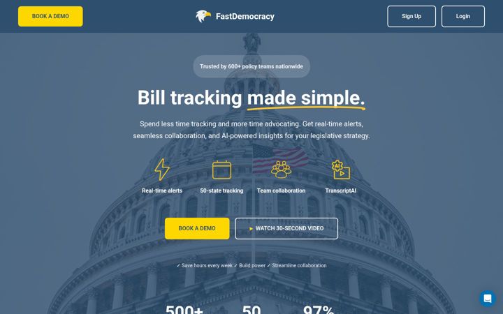 Screenshot of fastdemocracy.com
