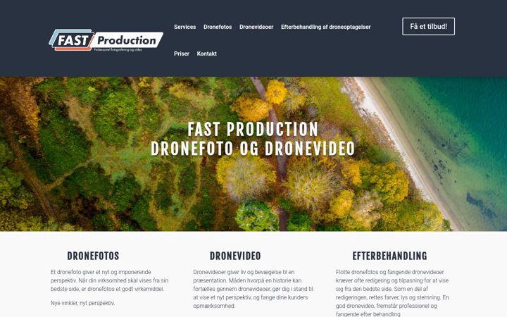 Screenshot of fastdrone.dk