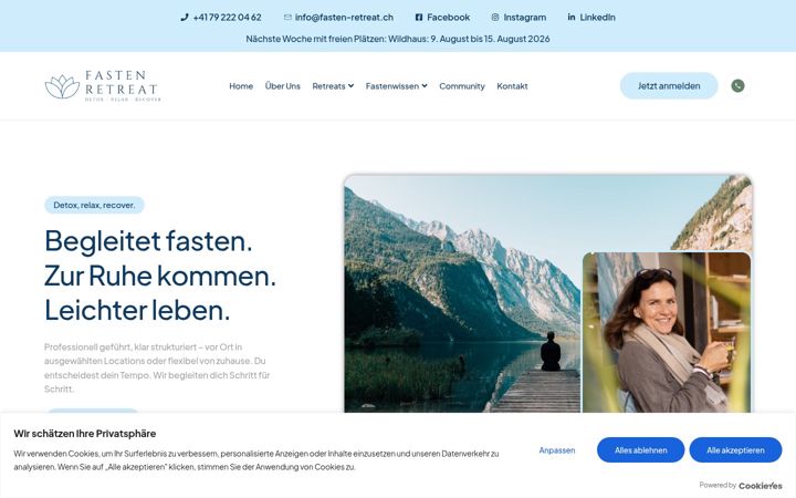 Screenshot of fasten-retreat.ch