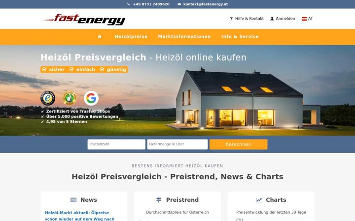 Screenshot of fastenergy.at