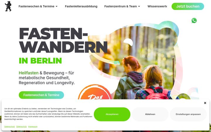 Ekrano kopija fastenwanderninberlin.de