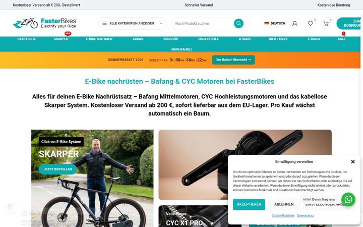 Screenshot of fasterbikes.eu