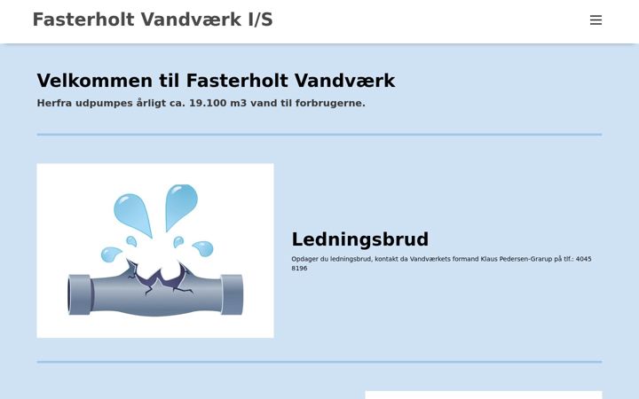 Screenshot of fasterholtvand.dk