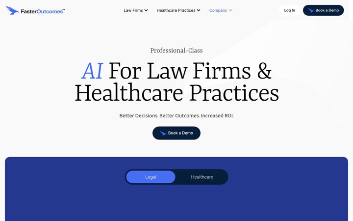Screenshot of fasteroutcomes.com