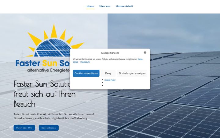Ekrano kopija fastersunsolution.de