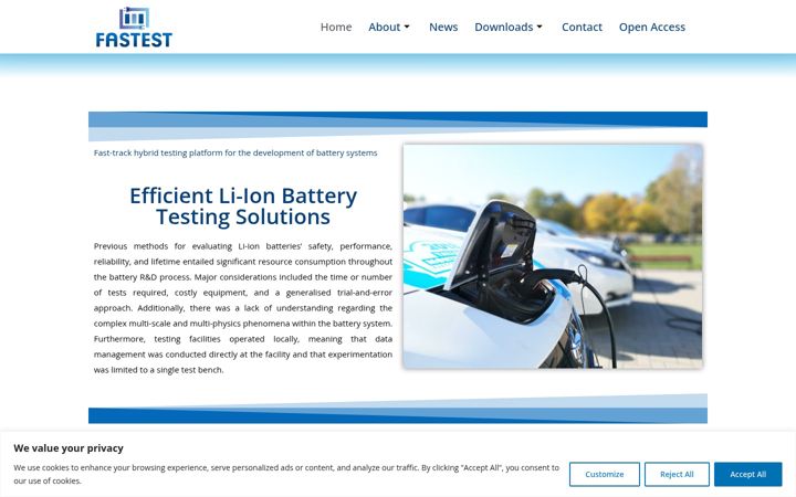 Screenshot of fastestproject.eu