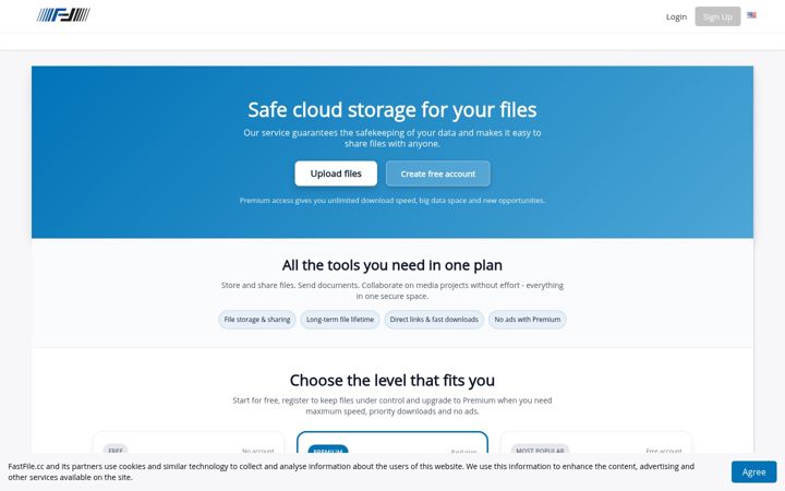 Screenshot of fastfile.cc