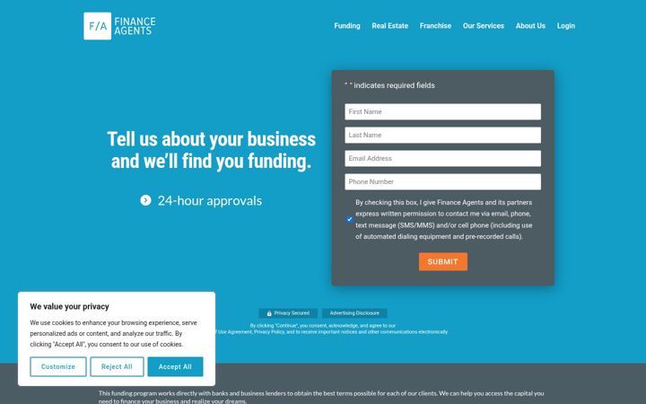Screenshot of fastfinancegroup.com