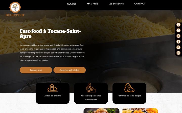 Screenshot of fastfood-belkri-frite.fr