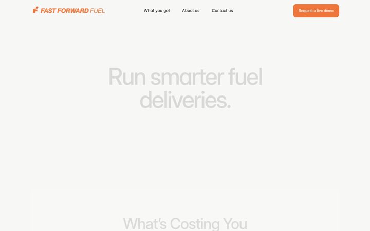 Screenshot of fastforwardfuel.com