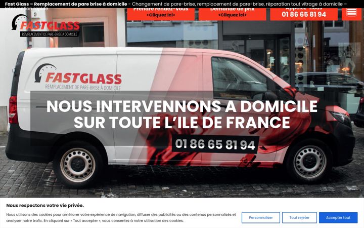 Screenshot of fastglassidf.fr
