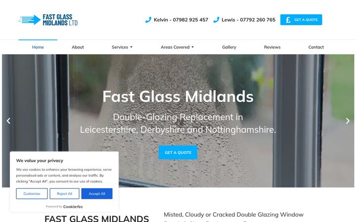 Zrzut ekranu fastglassmidlandsltd.co.uk