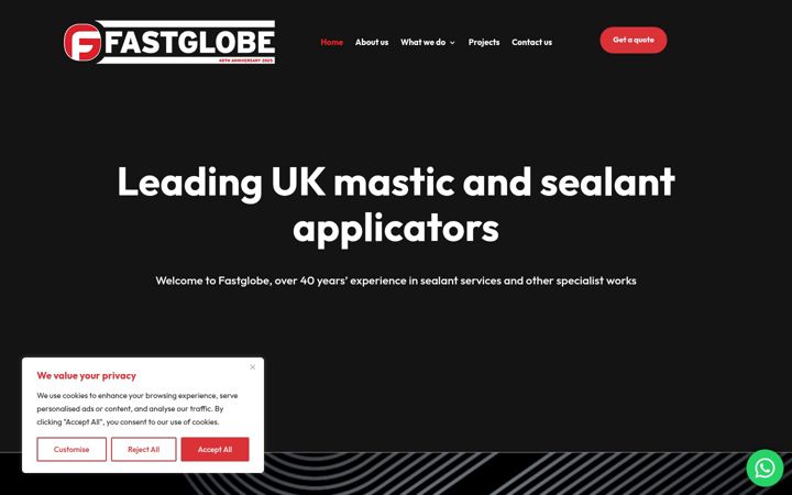 Screenshot of fastglobe.co.uk