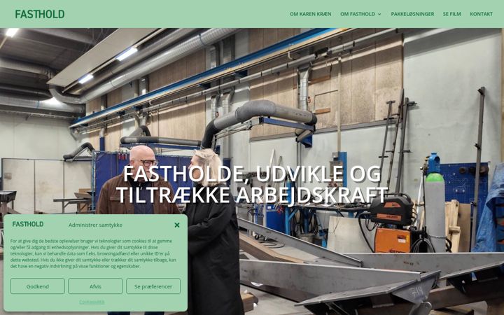 Screenshot of fasthold.dk