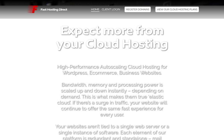 Screenshot of fasthostingdirect.com