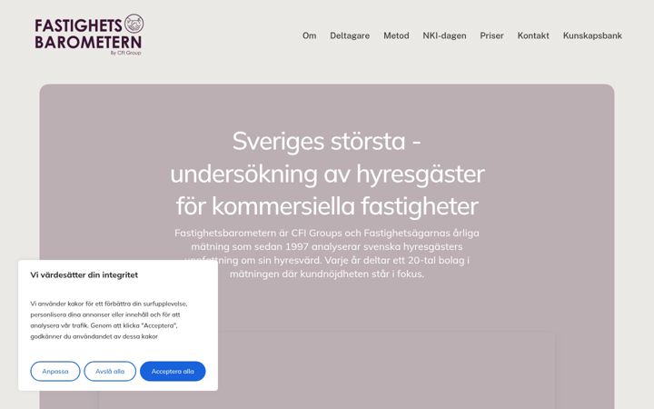 Screenshot of fastighetsbarometern.nu