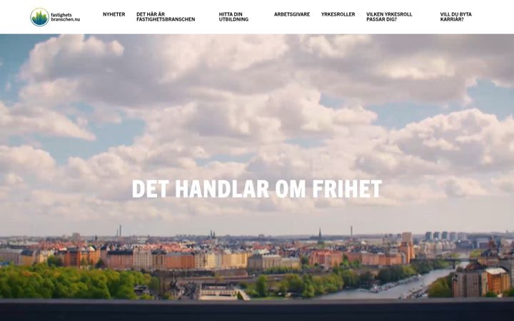 Screenshot of fastighetsbranschen.nu