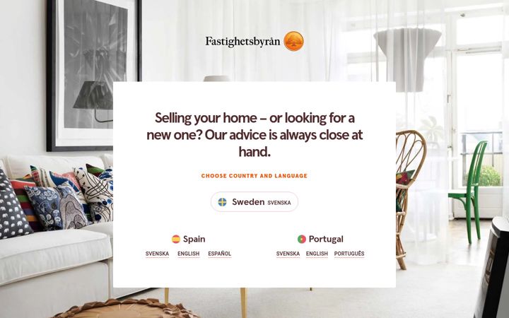 Screenshot of fastighetsbyran.com