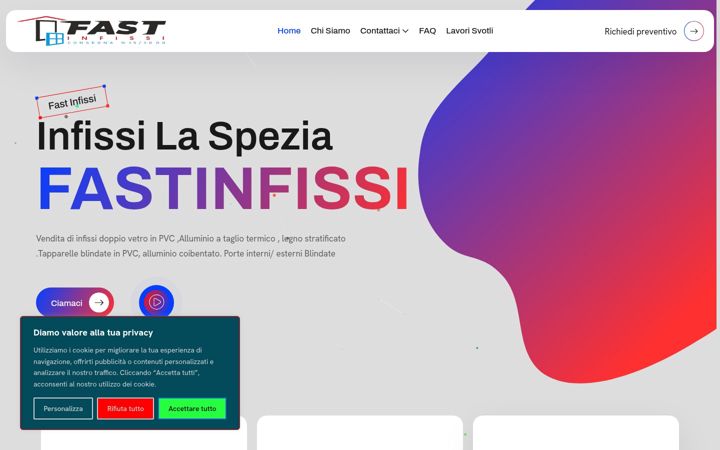 Screenshot of fastinfissi.it