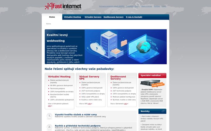 Screenshot of fastinternet.cz