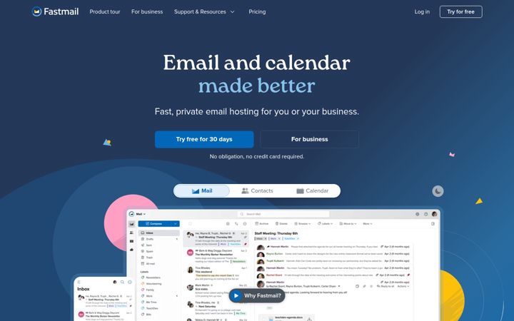 Képernyőkép: fastmail.com