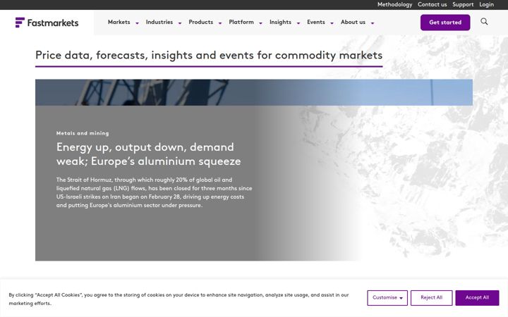 Screenshot ta' fastmarkets.com