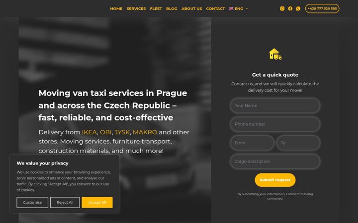 Screenshot of fastmove.cz