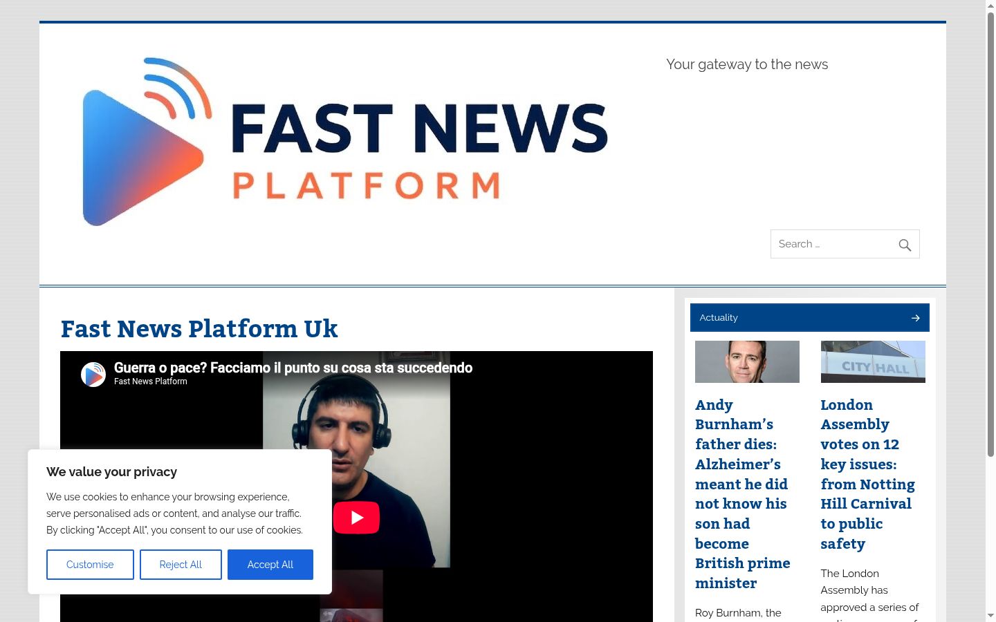 Screenshot tal-banner tal-kunsens muri qabel kwalunkwe interazzjoni