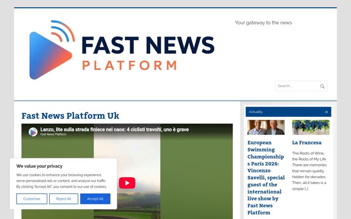 Screenshot of fastnewsplatform.uk