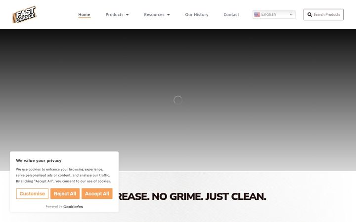 Screenshot of fastorangeclean.com
