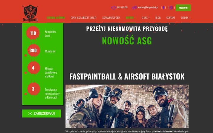 Screenshot of fastpaintball.pl