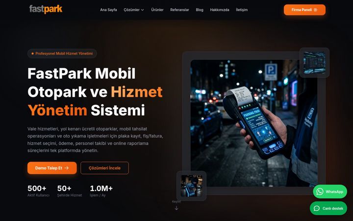 Captură de ecran a fastpark.com.tr