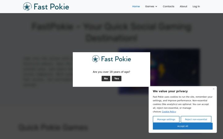 Screenshot of fastpokie.com