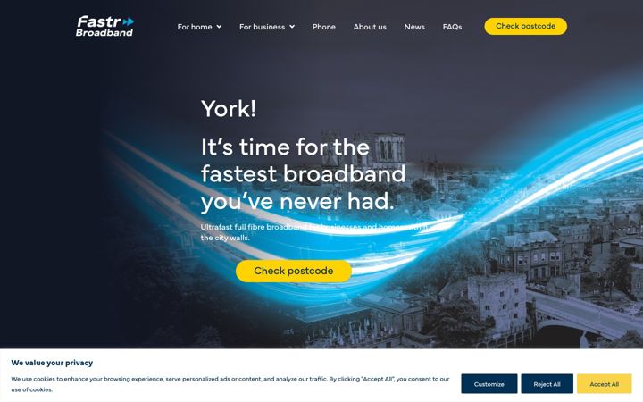 Zrzut ekranu fastrbroadband.co.uk