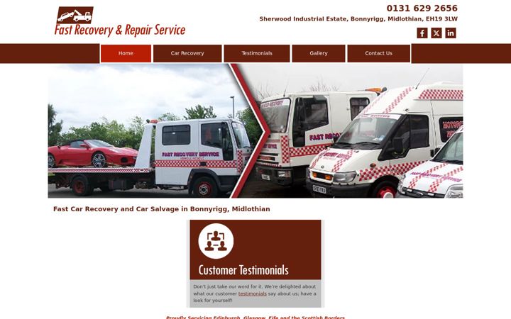 Screenshot von fastrecoveryservice.co.uk