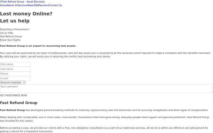 Screenshot of fastrefundgroup.com