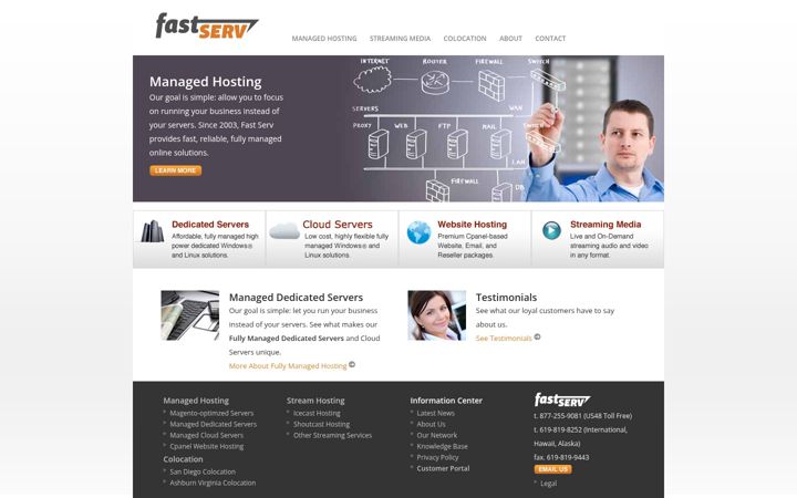 Capture d'écran de fastserv.com