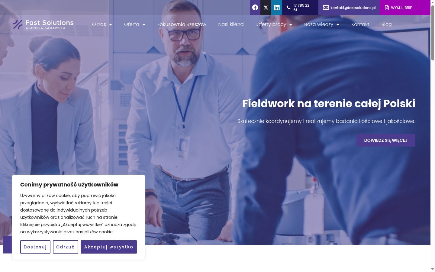Zrzut ekranu banera zgody wyświetlanego przed jakąkolwiek interakcją