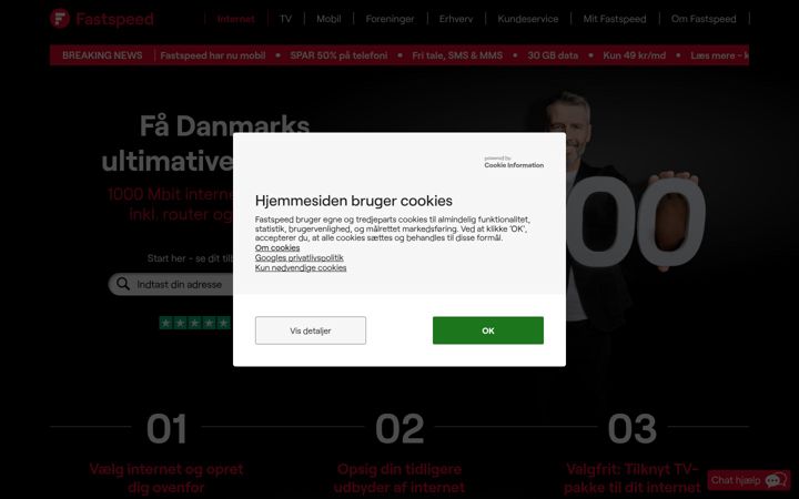 Screenshot of fastspeed.dk