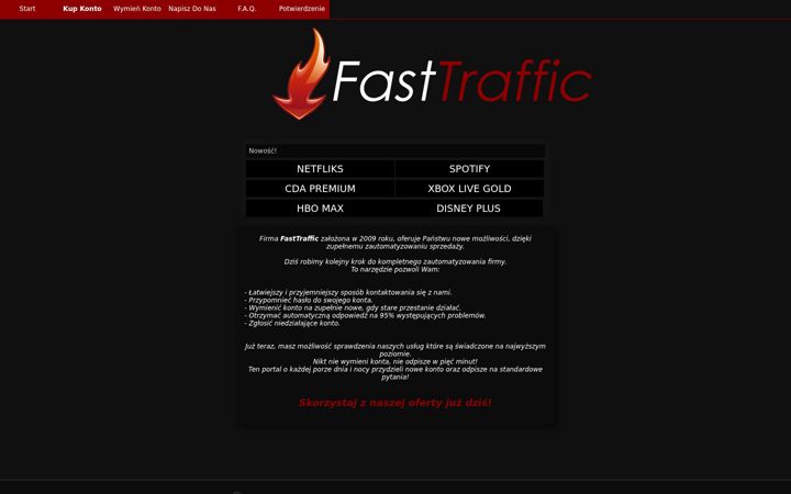 Screenshot of fasttraffic.eu