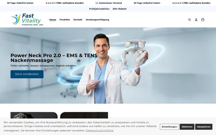 Screenshot of fastvitality.de